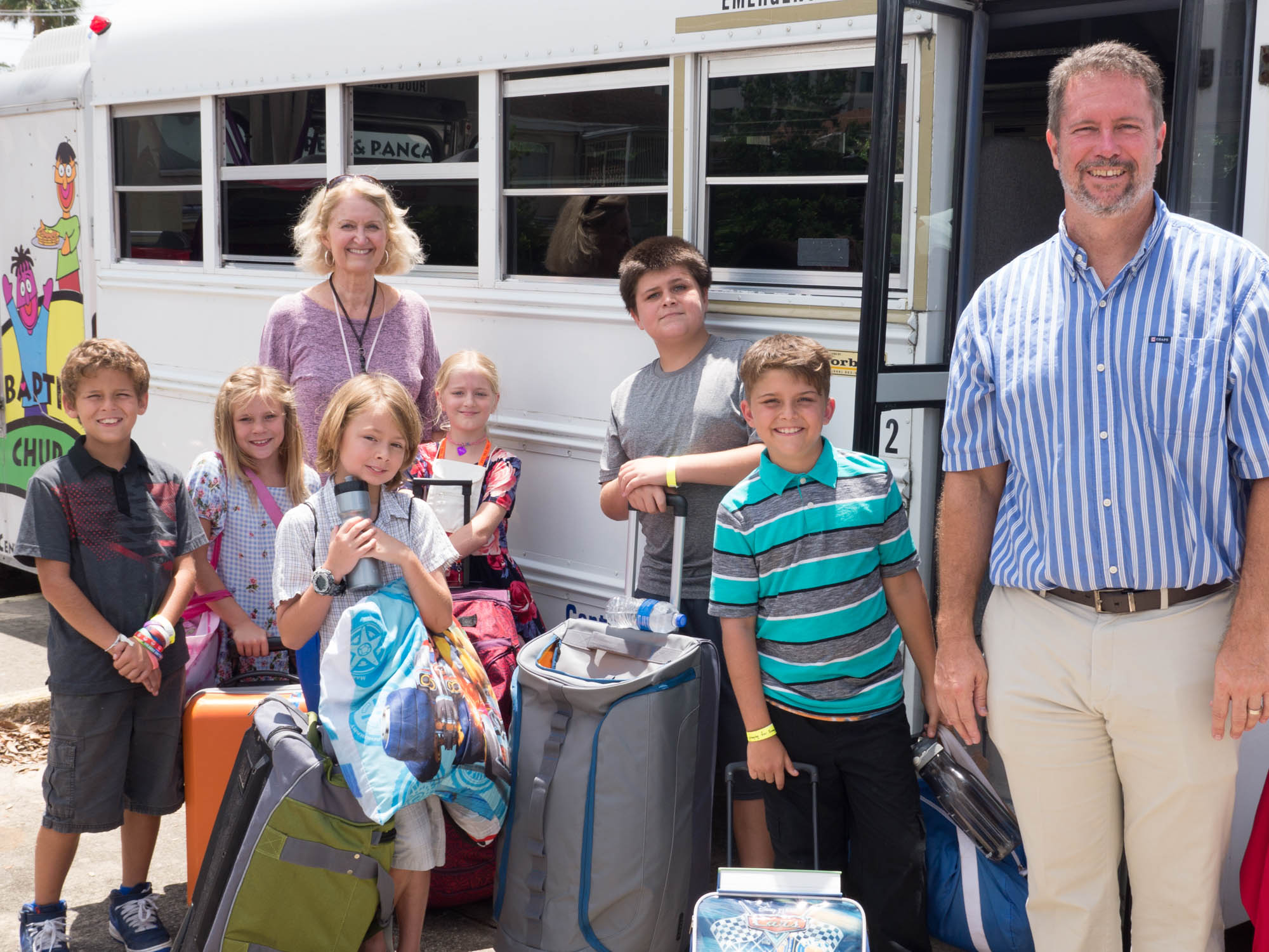 Kids Leave for Camp at Stetson